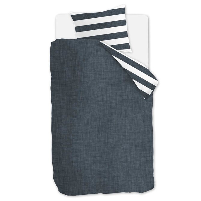 Riviera Maison Lindy Lines Housse de couette - Navy 200x200/220 cm