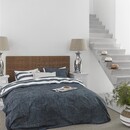 Rivièra Maison Rivièra Maison Lindy Lines Dekbedovertrek - Navy 140x200/220 cm