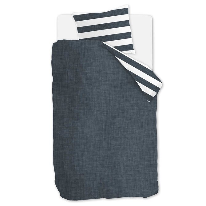 Rivièra Maison Lindy Lines Dekbedovertrek - Navy 140x200/220 cm Rivièra Maison Lindy Lines Dekbedovertrek - Navy 140x200/220 cm