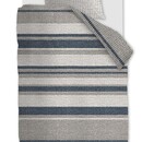 Rivièra Maison Rivièra Maison Rattan Stripes Dekbedovertrek - Blue Grey 240x200/220 cm