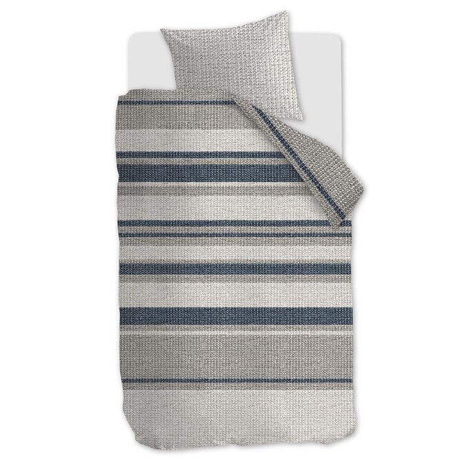 Riviera Maison Rattan Stripes Housse de couette - Blue Grey 200x200/220 cm