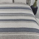 Rivièra Maison Riviera Maison Rattan Stripes Housse de couette - Blue Grey 200x200/220 cm