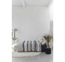 Rivièra Maison Rattan Stripes Dekbedovertrek - Blue Grey 140x200/220 cm