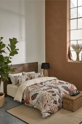 Riviera Maison Sunset Leafs Housse de couette - Brown 240x200/220 cm