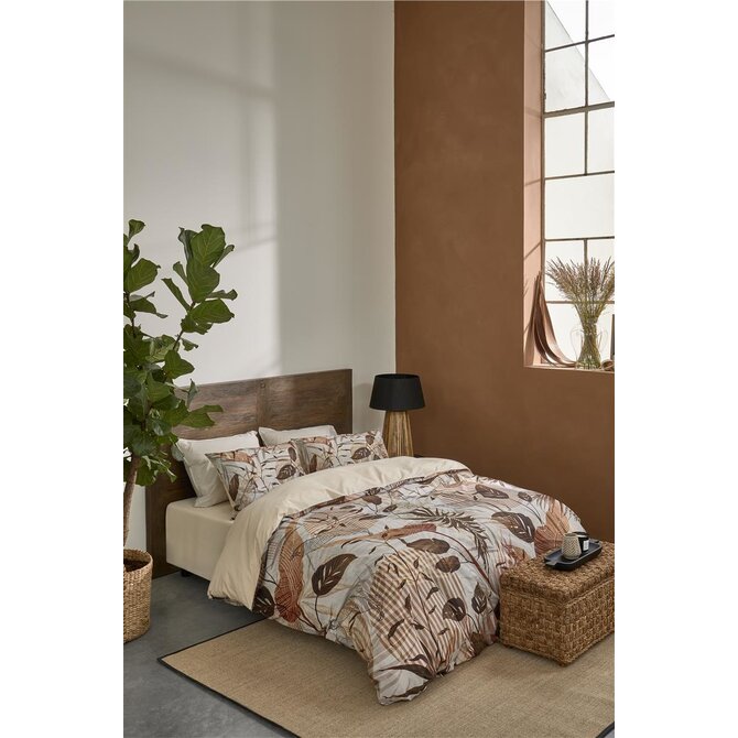 Riviera Maison Sunset Leafs Housse de couette - Brown 240x200/220 cm