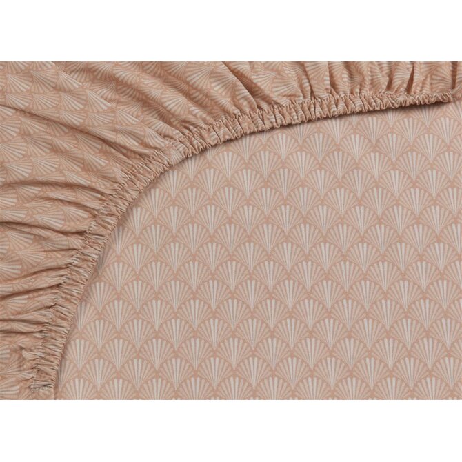 Pip Studio Scala Hoeslakens- Coral 100x200 cm Hoekhoogte: 25 cm