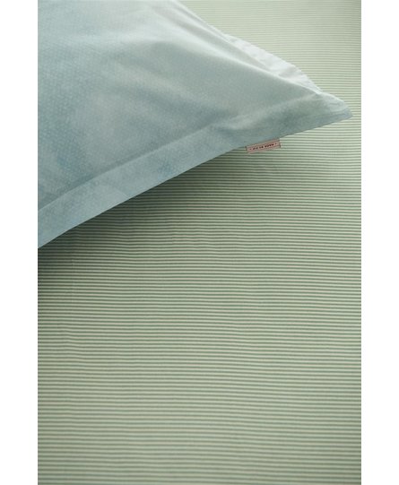 Pip Studio Duo Stripe Hoeslakens- Khaki 90x200 cm Hoekhoogte: 25 cm