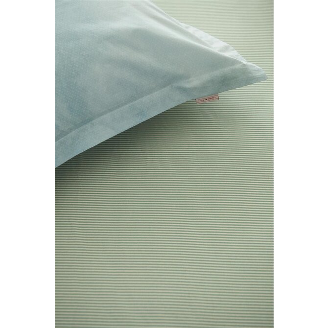 Pip Studio Duo Stripe Fitted Sheets- Khaki 90x200 cm Hauteur des coins : 25 cm
