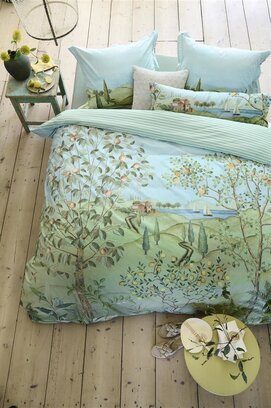 Pip Studio La Campagna Dekbedovertrekken- Green 200x200/220 cm