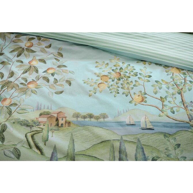 Pip Studio La Campagna Dekbedovertrekken- Green 140x200/220 cm