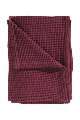 Heckett & Lane Plaid gaufré 180x260 Marron Rouge