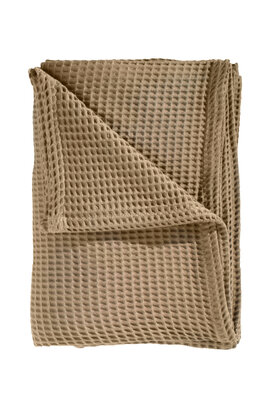 Heckett & Lane Plaid gaufré 180x260 Kaki pâle