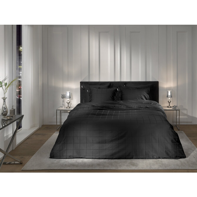 Heckett & Lane - Housse de couette Diamante 200x200/220 Moonless Black