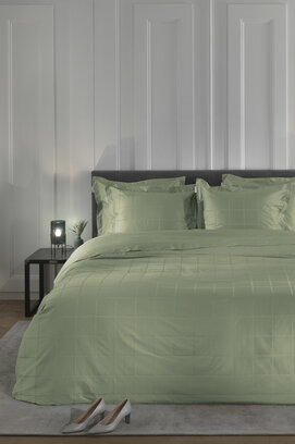 Heckett & Lane - Housse de couette Diamante 140x200x220 Laurel Green