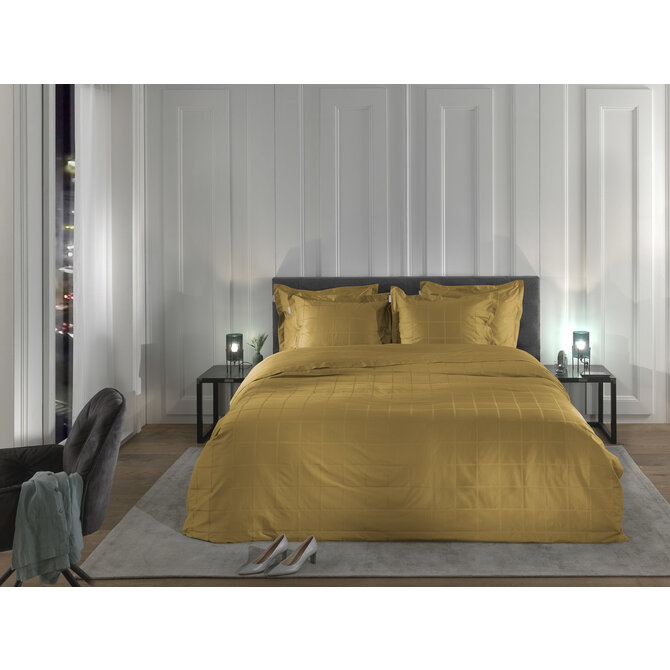 Heckett & Lane - Housse de couette Diamante 200x200x220 Amber Gold