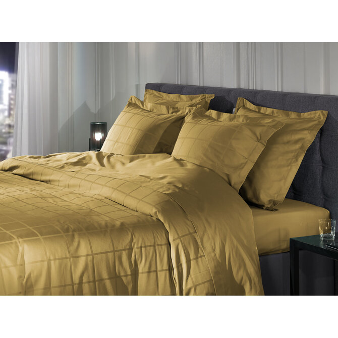 Heckett & Lane - Housse de couette Diamante 200x200x220 Amber Gold