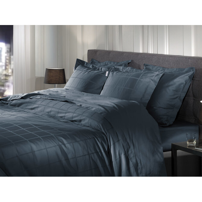 Heckett & Lane Diamante Housse de Couette 140x200x220 Maritime Blue