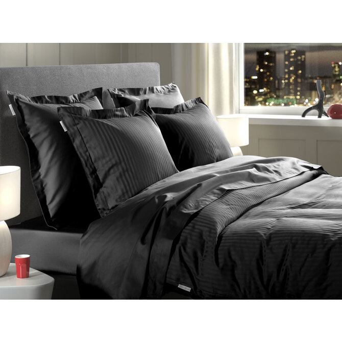 Heckett & Lane Banda Housse de couette 140x200/220 Moonless Black