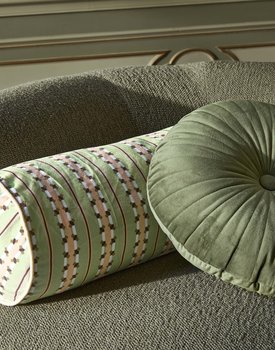 Essenza Iva Roll cushion Jade Green 22x50
