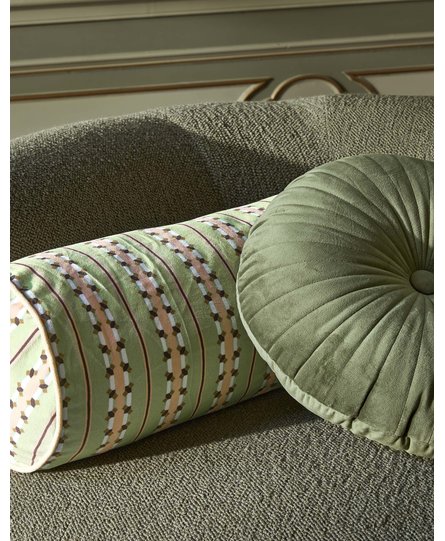 Essenza Iva Roll cushion Jade Green 22x50