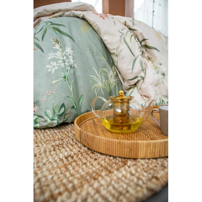 Vandyck Flower Garden Housse de Couette Smoke Green 2 personnes (200x200/220)