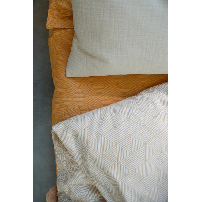 Vandyck Geometrical Housse de Coussin Apricot Blush (60x70)