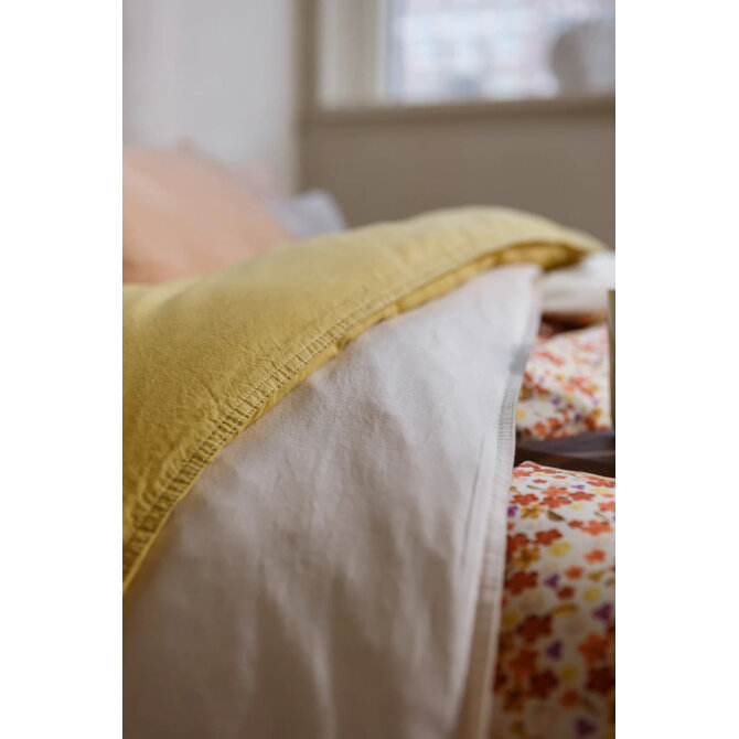 Vandyck Washed Cotton Housse de Coussin Crème Tan 60x70