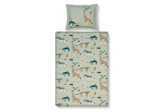Vandyck Wild Animals - Housse de couette Smoke Green Housse de couette pour enfants (120x150)