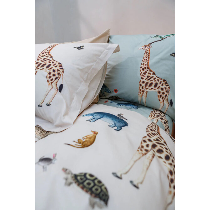 Vandyck Wild Animals - Housse de couette Smoke Green Housse de couette pour enfants (120x150)