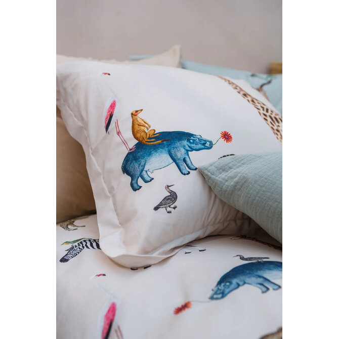 Vandyck Wild Animals  Cream Tan Kussensloop (60x70)