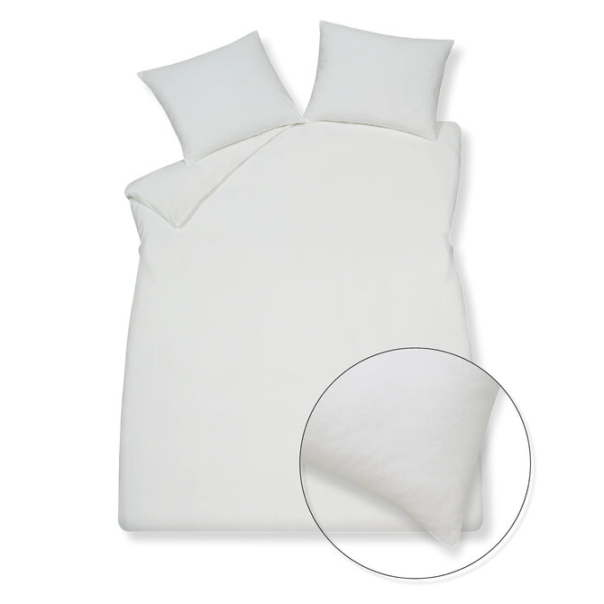 Vandyck Pure 66 Coton Chanvre Housse de Coussin Blanc Cassé (60x70)