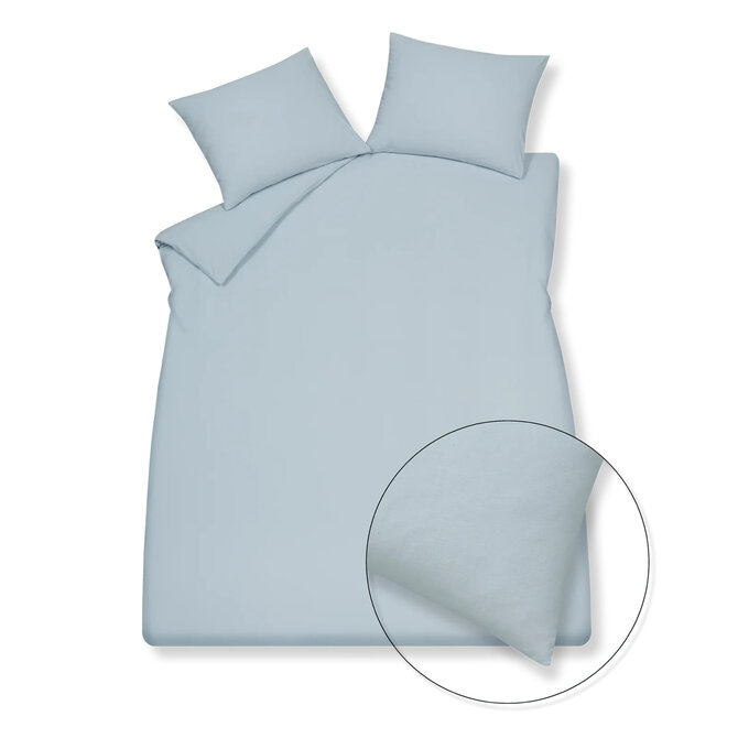 Vandyck Pure 66 Coton Chanvre Taie d'oreiller Bleu Poudre (60x70)