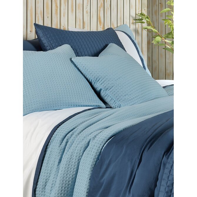 Dommelin  Dekbedovertrek Bari Percal 200TC Pastelblauw-Nachtblauw 200x200/220 cm