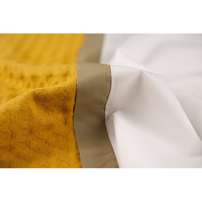 Dommelin  Housse de couette Bari Percale 200TC Écru-jaune ambre 140x200/220 cm