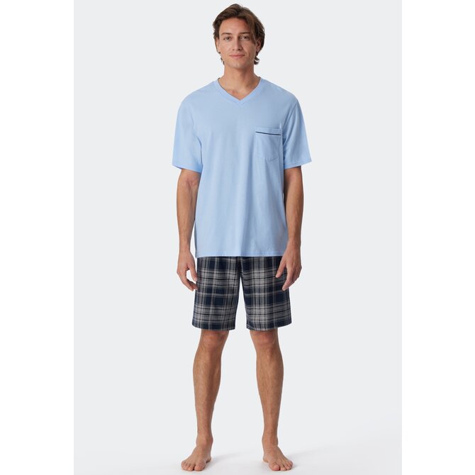 Schiesser Shortama bleu foncé 179114 48/S