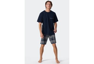 Schiesser Shortama bleu foncé 179113 48/S
