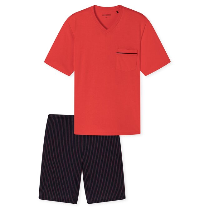 Schiesser Shortama rouge 179109 64/5XL