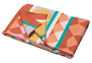 David Fussenegger LUCA flannel cotton plaid - africa bordure 200x140 cm terracotta