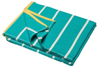 David Fussenegger LUCA plaid en coton flanelle - rayures 200x140 cm vert menthe