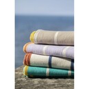 David Fussenegger David Fussenegger LUCA plaid en coton flanelle - rayures 200x140 cm vert menthe