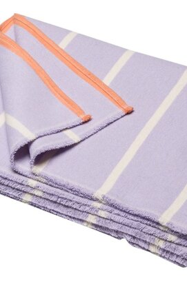 David Fussenegger LUCA flannel cotton plaid - stripes 200x140 cm light violet