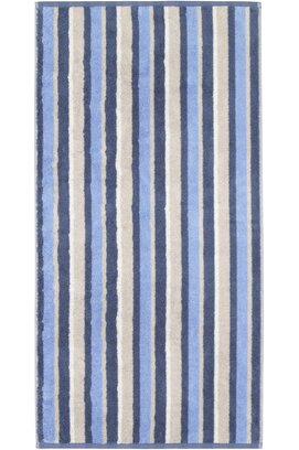 Cawo Breeze Streifen Serviette de douche 70x140 sky