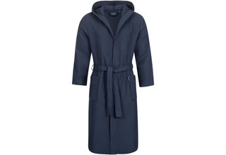 Morgenstern badjas Andrea wafelstof met Capuchon 120cm Navy S