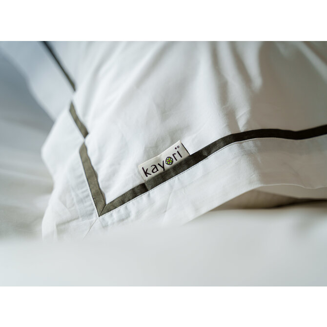 Kayori Yoichi Housse de couette Coton Percale 240x200/220 Blanc