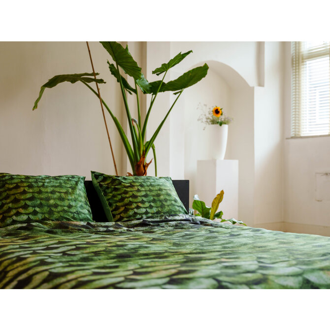 Kayori Koku Dekbedovertrek Satijn 200x200/220 Groen