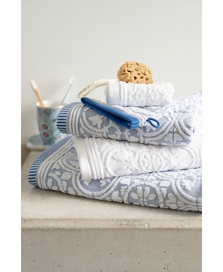 Pip Studio Handdoek Tile de Pip Blue  55x100