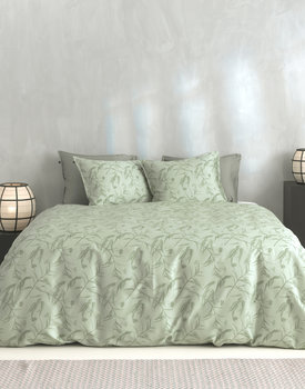 Zo Home Fiori di Satinado Dekbedovertrek 140x200/220 foam Green