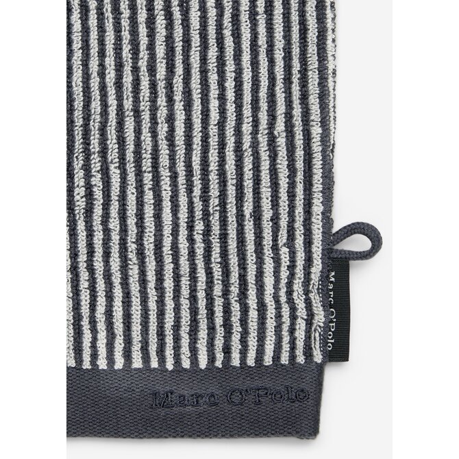 Marc O'Polo Timeless Tone Stripe Washcloth Marine/Silver 16x22
