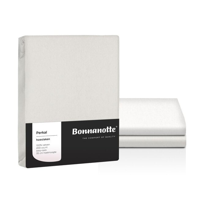 Bonnanotte Drap-housse en percale 200x200 blanc