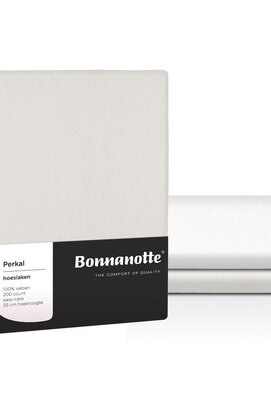 Bonnanotte Drap-housse Percale 160x200 Blanc Cassé
